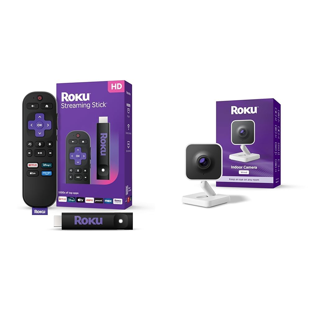 HD Streaming Device with Voice Remote & 1080p HD Security Camera with Night Vision R498