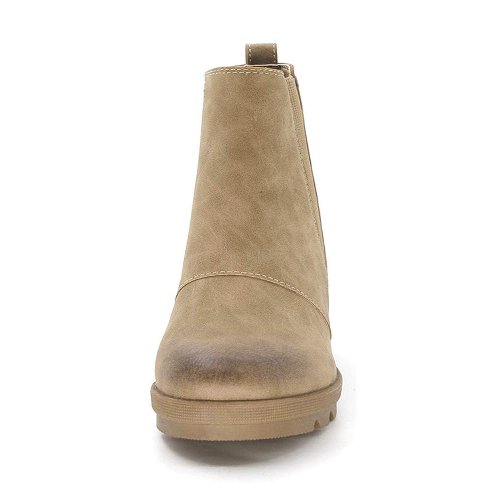 Women's Hidden Heel Chelsea Ankle Wedge Boots Q5733