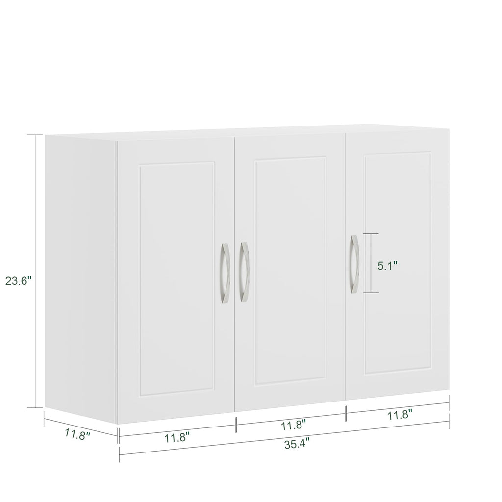 White 3-Door Bathroom Wall Cabinet A462213