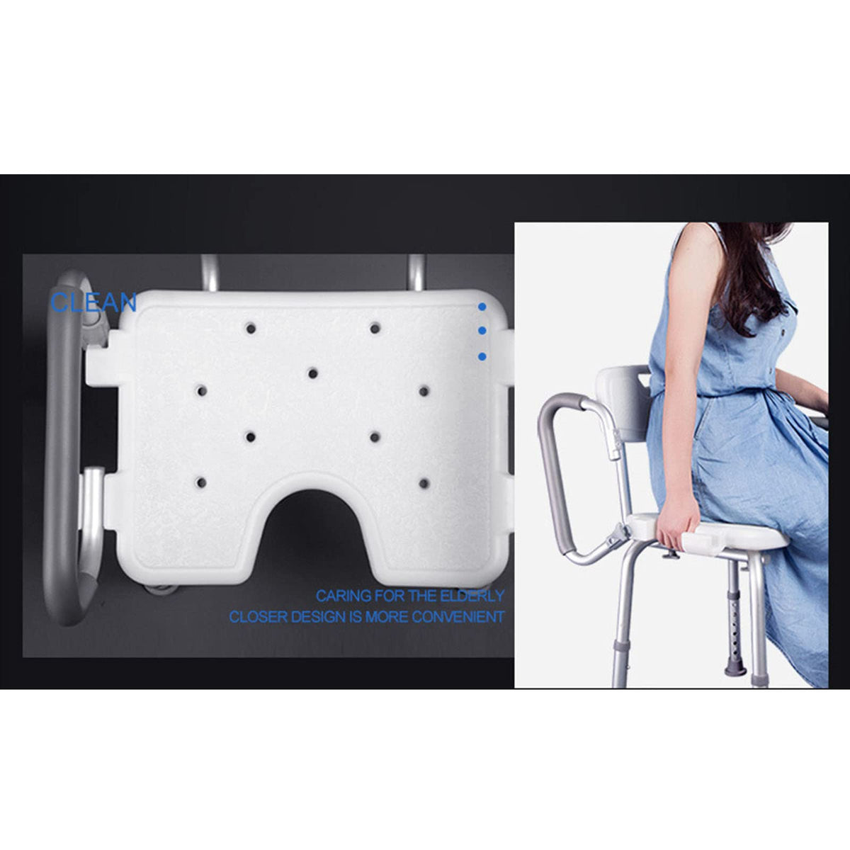 Padded Shower Chair with Arms and Back G274065