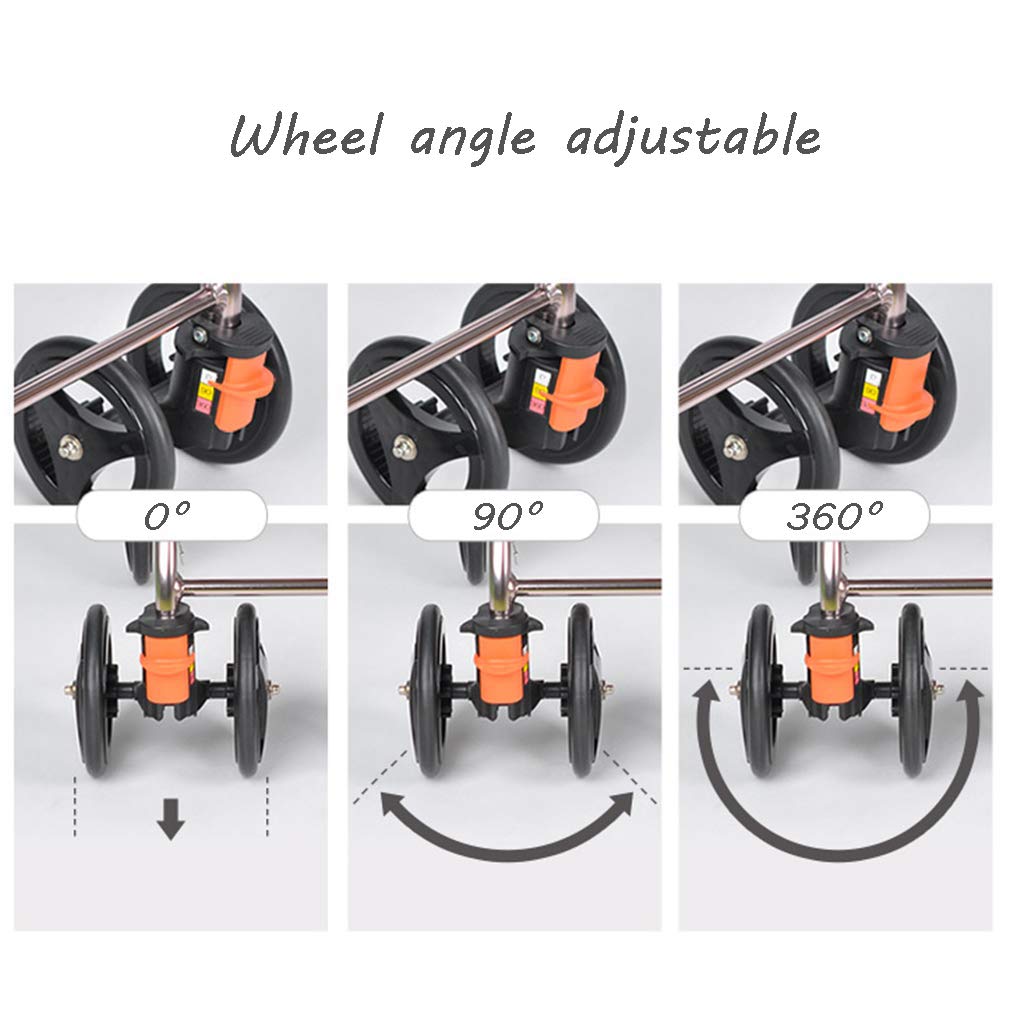 4 Wheels Foldable Rollator Walker with Seat E9309