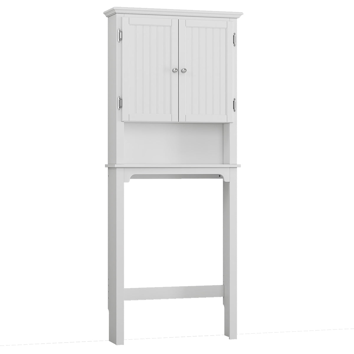 White Bathroom Storage Cabinet with Doors P8592