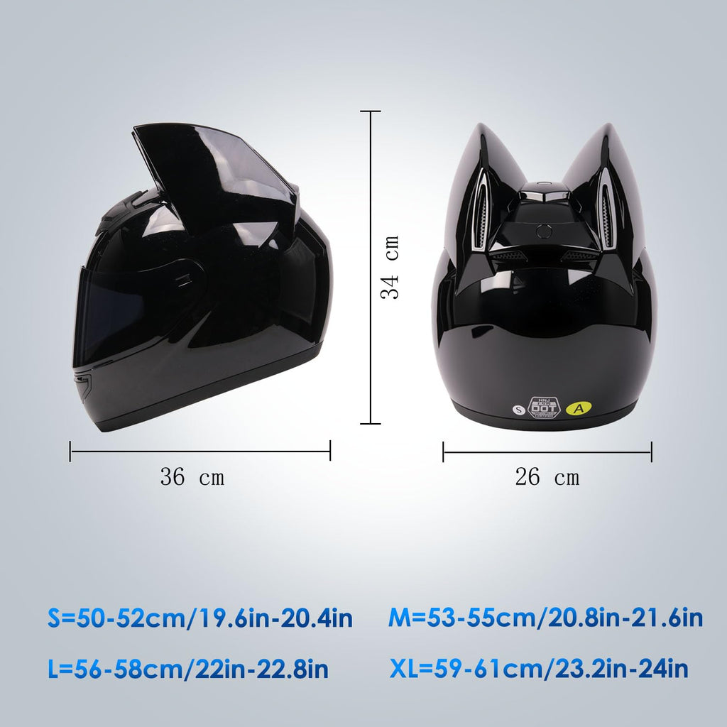 Bluetooth Motorcycle Cat Ear Full Face Helmet DOT Approved C22716