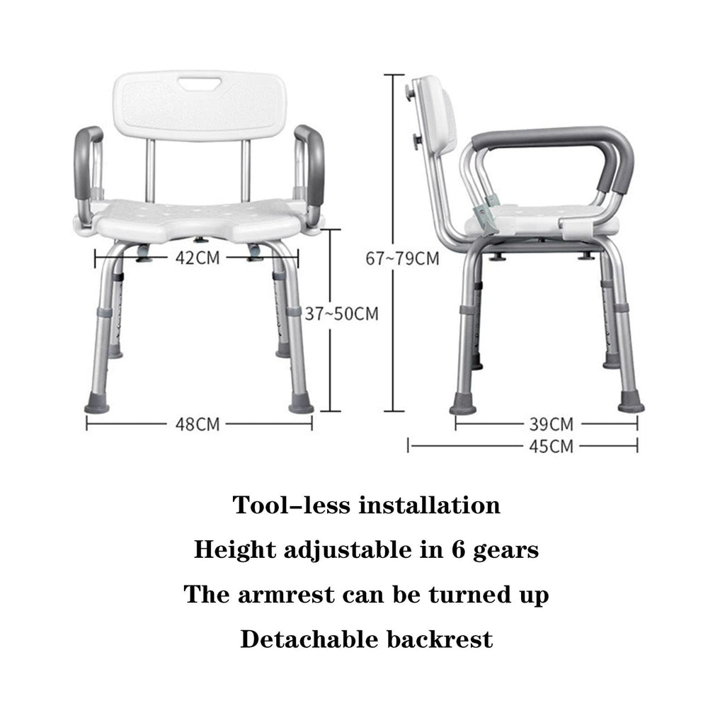 Padded Shower Chair with Arms and Back G274065