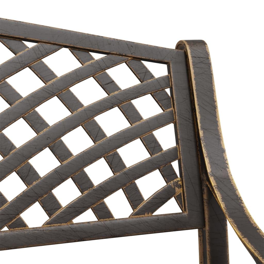 Cast Iron Metal Garden Bench with Antique Bronze Finish J31202