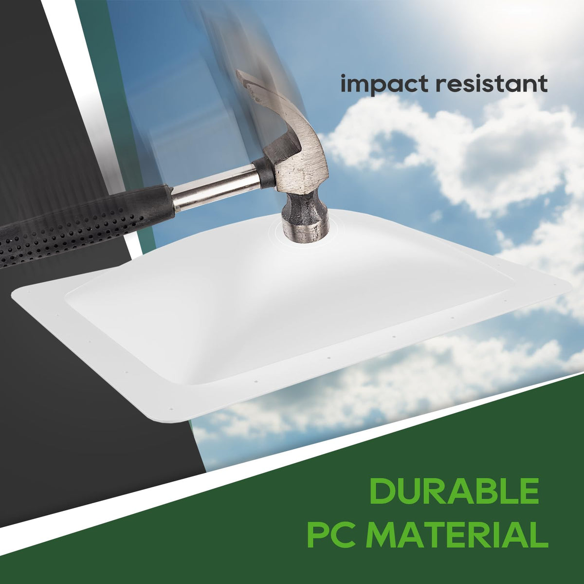 White 18" x 26" RV Skylight Replacement S22538