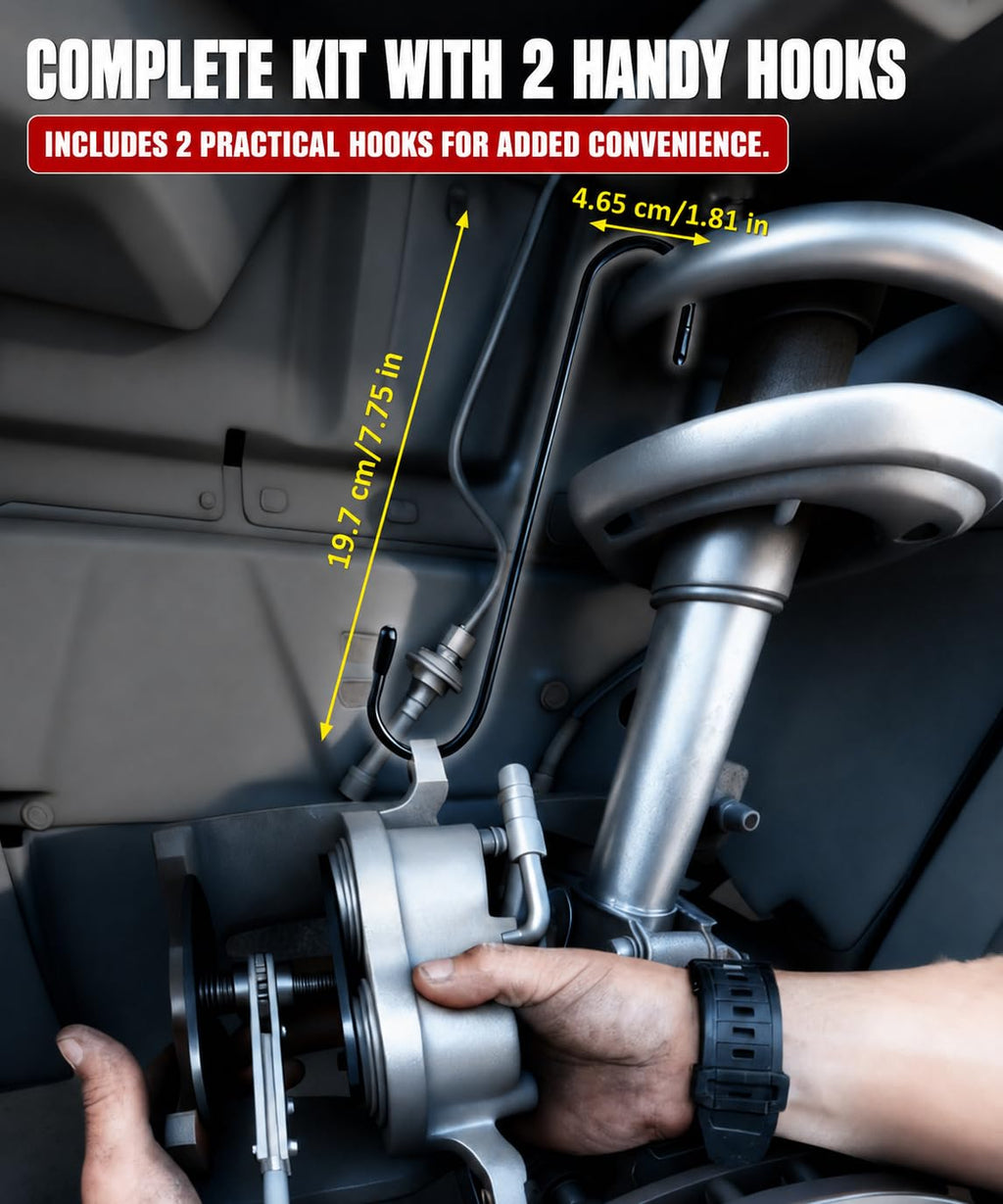 Brake Caliper Compression Tool with 2 Steel Plates and 2 Hooks I81073