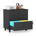 3-Drawer Wooden File Cabinet with Lock S36845