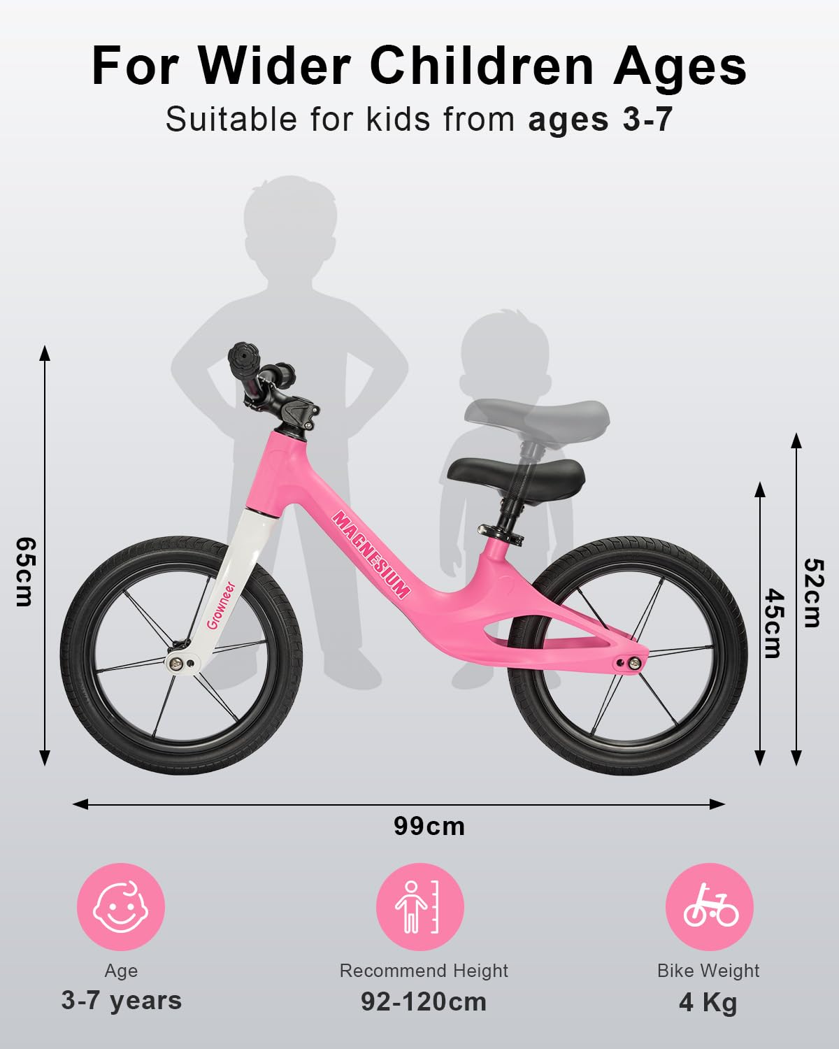 14 Inch Kids Balance Bike with Magnesium Alloy Frame J418803