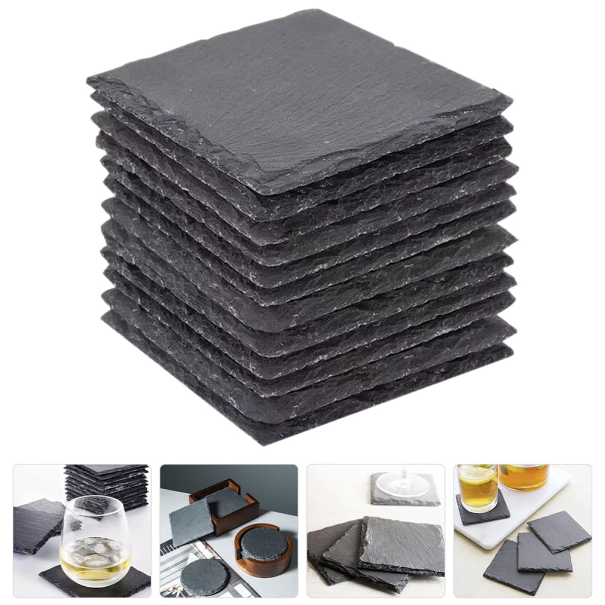 12pcs Natural Stone Table Coasters B65098