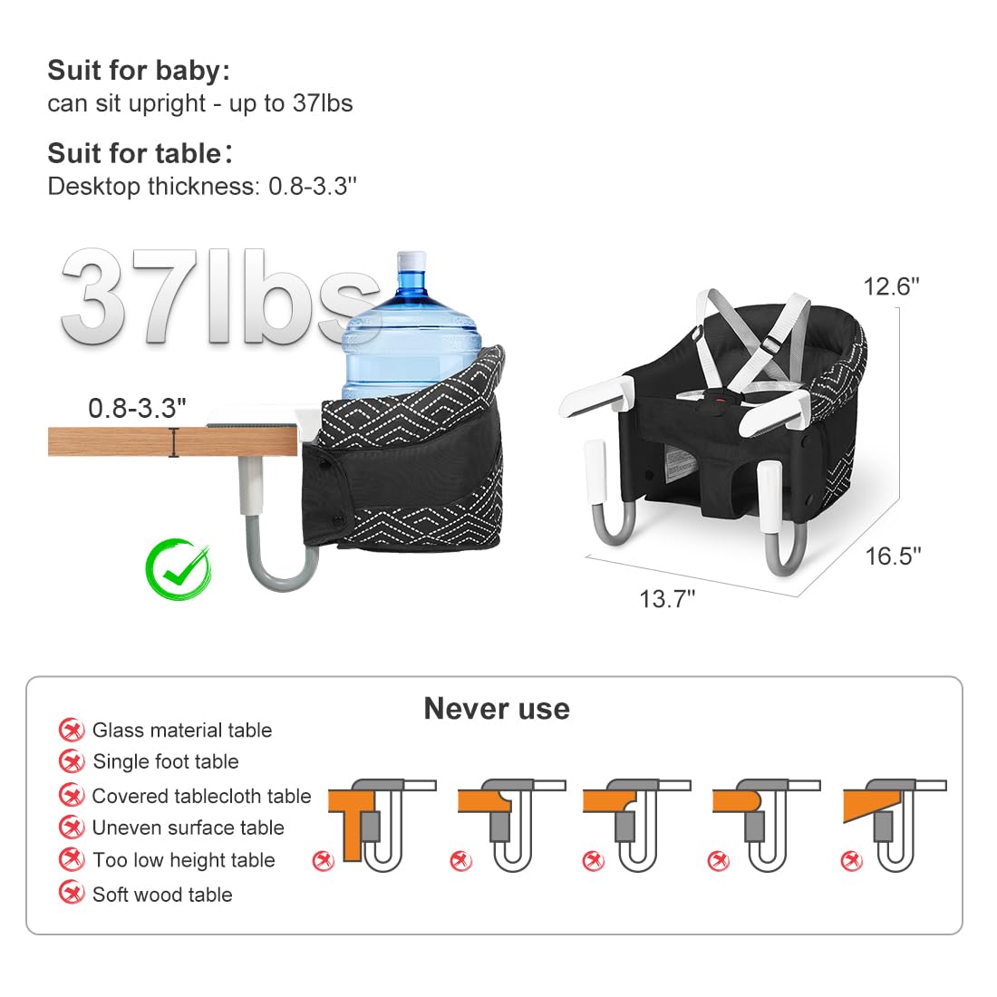 Hook On High Chair D4564