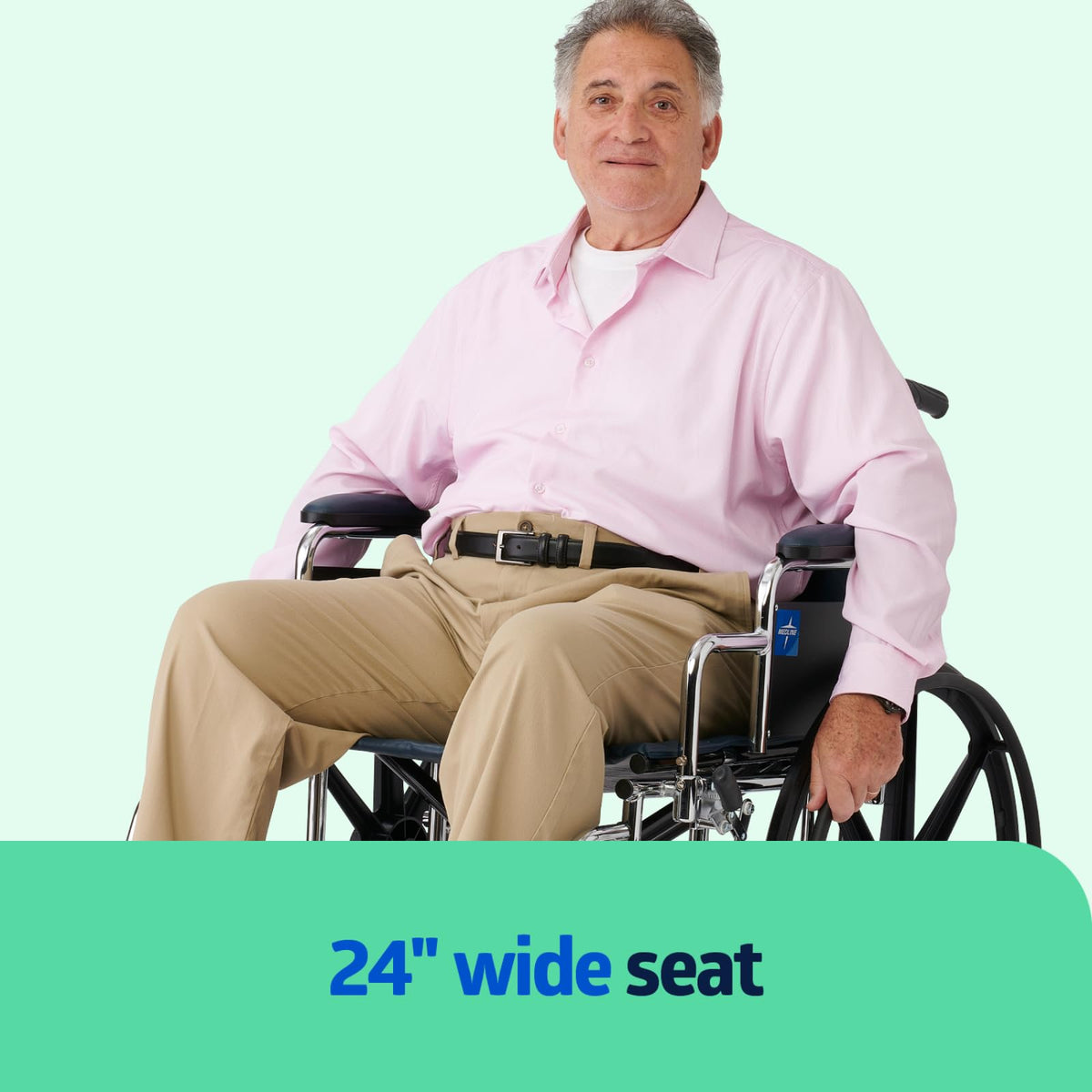 Extra-Wide Bariatric Wheelchair with 24" Wide Seat W922