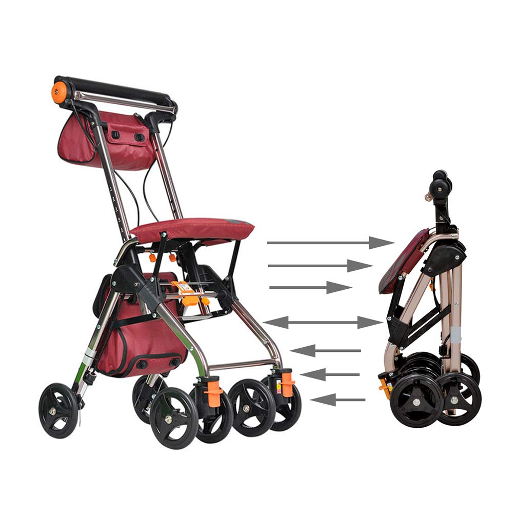 4 Wheels Foldable Rollator Walker with Seat E9309