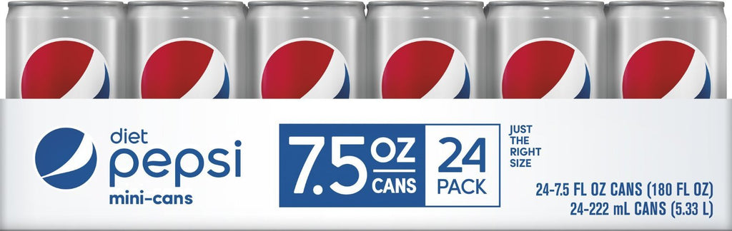 Diet Pepsi 7.5 Fl Oz Mini Cans 24 Pack P5054