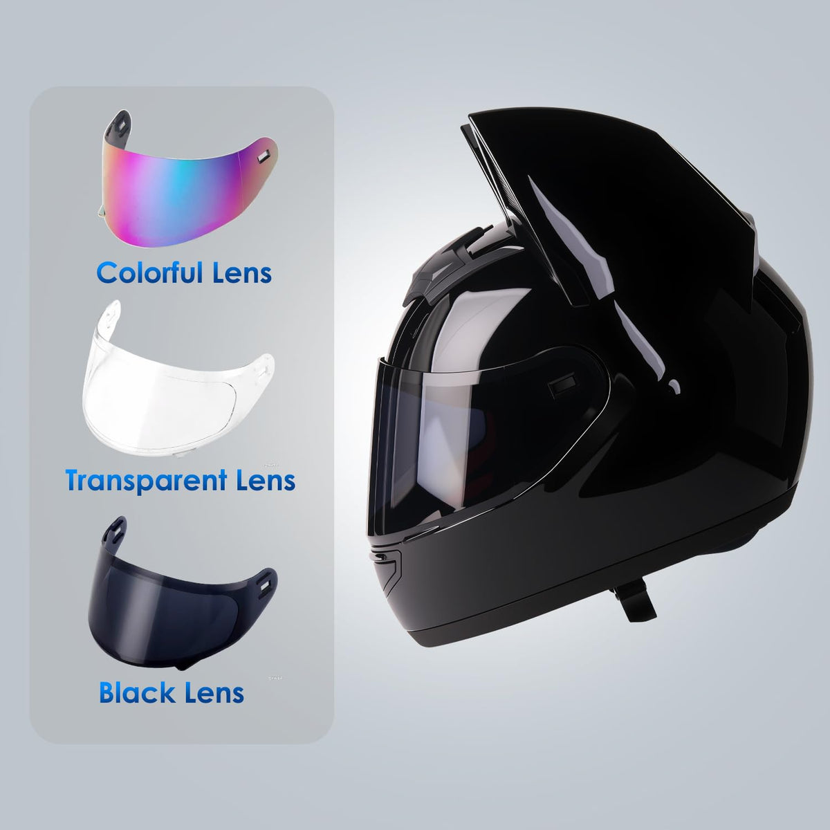 Bluetooth Motorcycle Cat Ear Full Face Helmet DOT Approved C22716