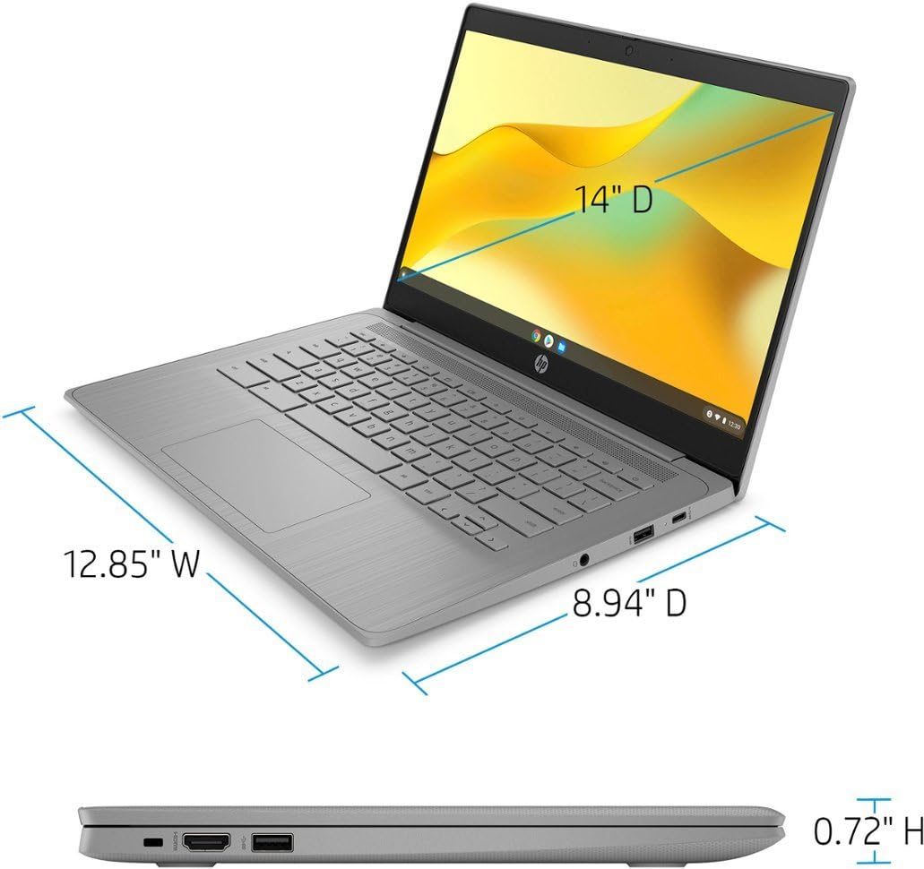 14" Intel Celeron 4GB RAM 64GB eMMC Chrome OS Laptop, Gray X320775