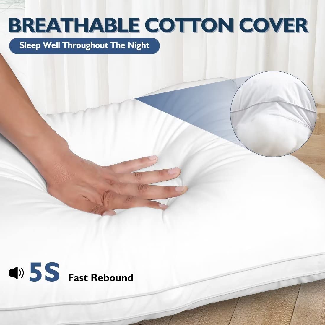 King Size Set of 2 Down Alternative Bed Pillows B264