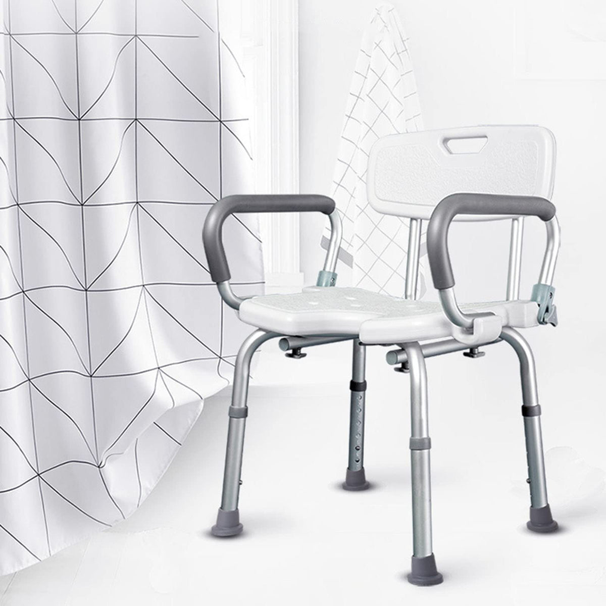 Padded Shower Chair with Arms and Back G274065