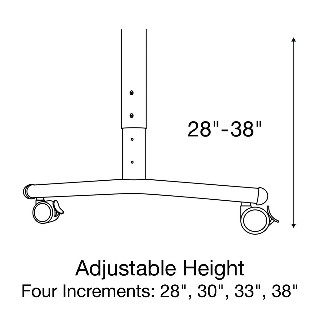 24"x72" Adjustable Height Flip Top Nesting Table N89155