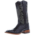 Black Ostrich Square Toe Cowboy Boot E83184