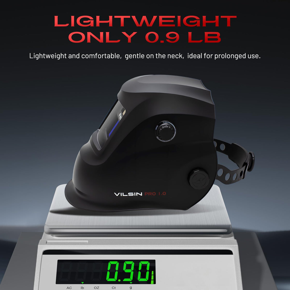 Auto Darkening Solar Powered Welding Helmet with 2 Arc Sensor, Black Z219