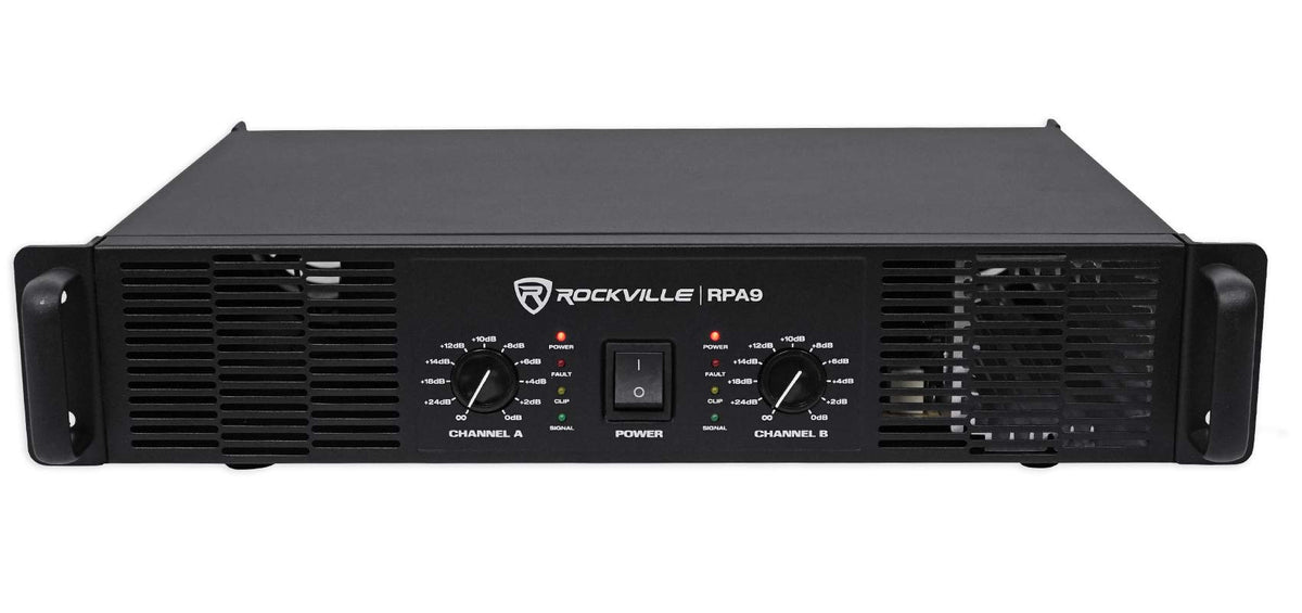 12" 2000W DJ PA Speaker Pair with Amplifier W44278