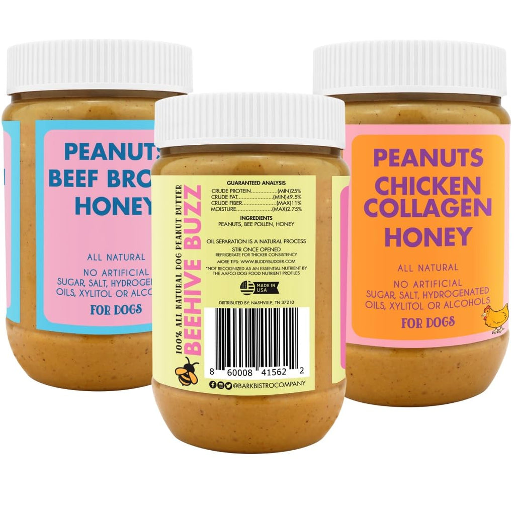 100% Natural Dog Peanut Butter Set of 3 17oz Jars R92222