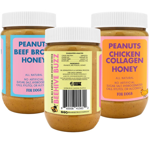 100% Natural Dog Peanut Butter Set of 3 17oz Jars R92222