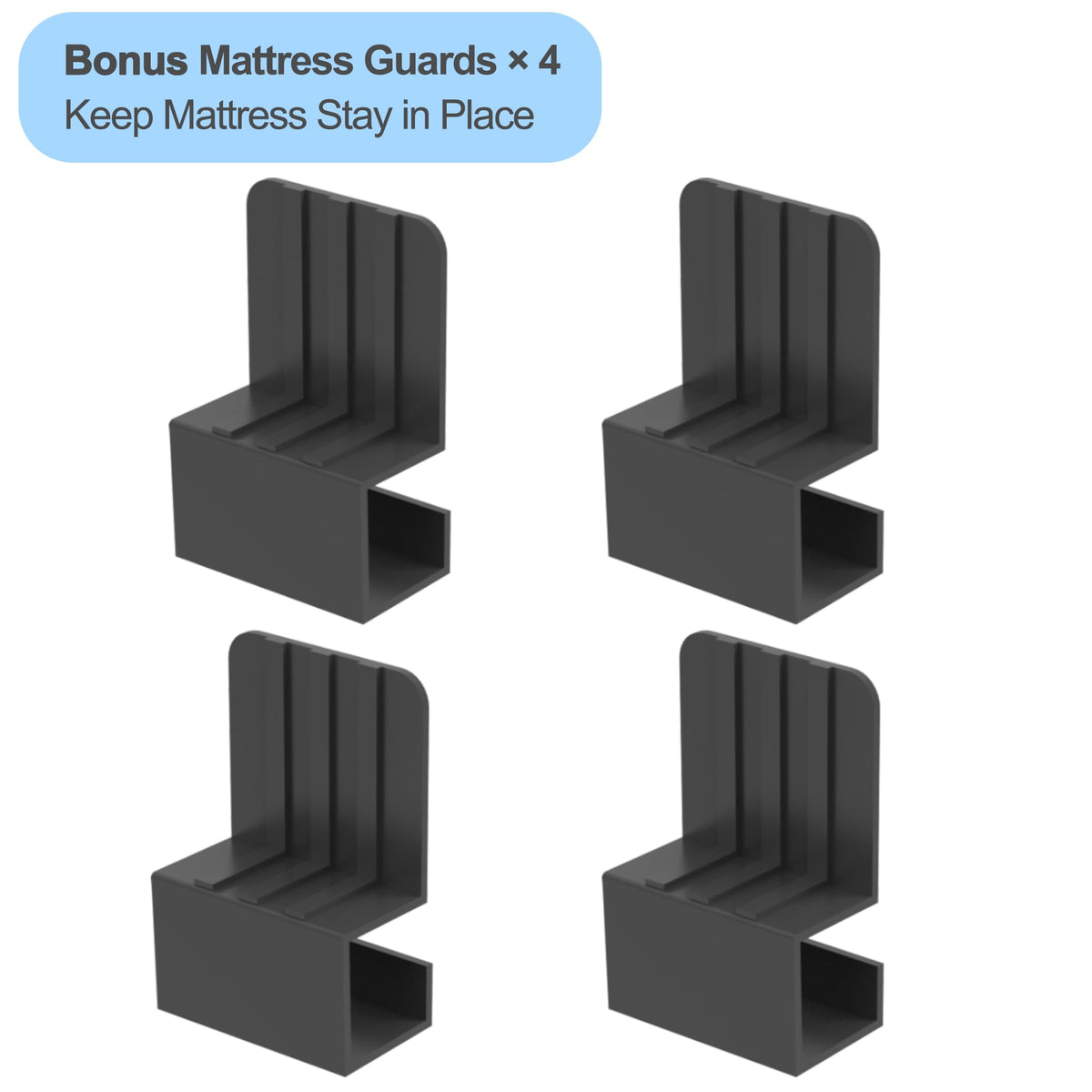 18 Inch Queen Size Black Metal Platform Bed Frame V585