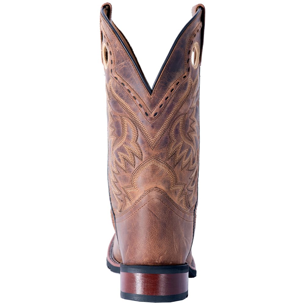 Black Mid Calf Square Toe Pull On Boots C971