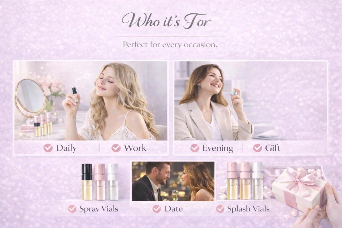 Perfume Discovery Set 10-Piece Fragrance Mini Vial Sampler Kit C7916