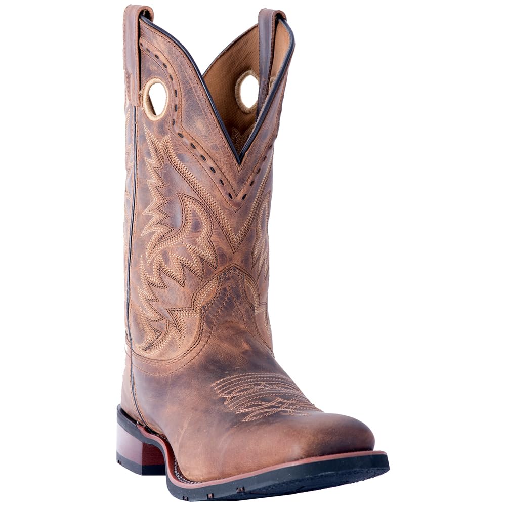Black Mid Calf Square Toe Pull On Boots C971