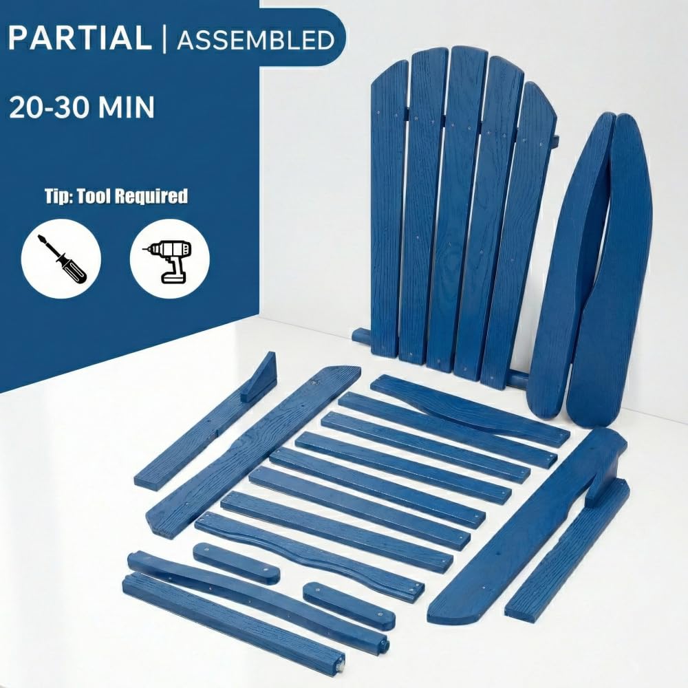 Wood Folding Adirondack Chair V697919