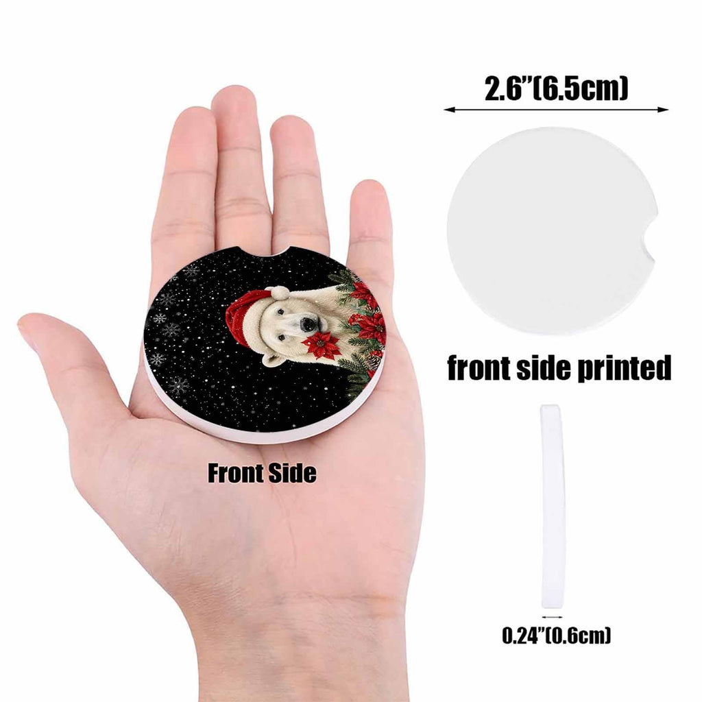 Absorbent Ceramic Stone Car Coasters Set of 2 I740564