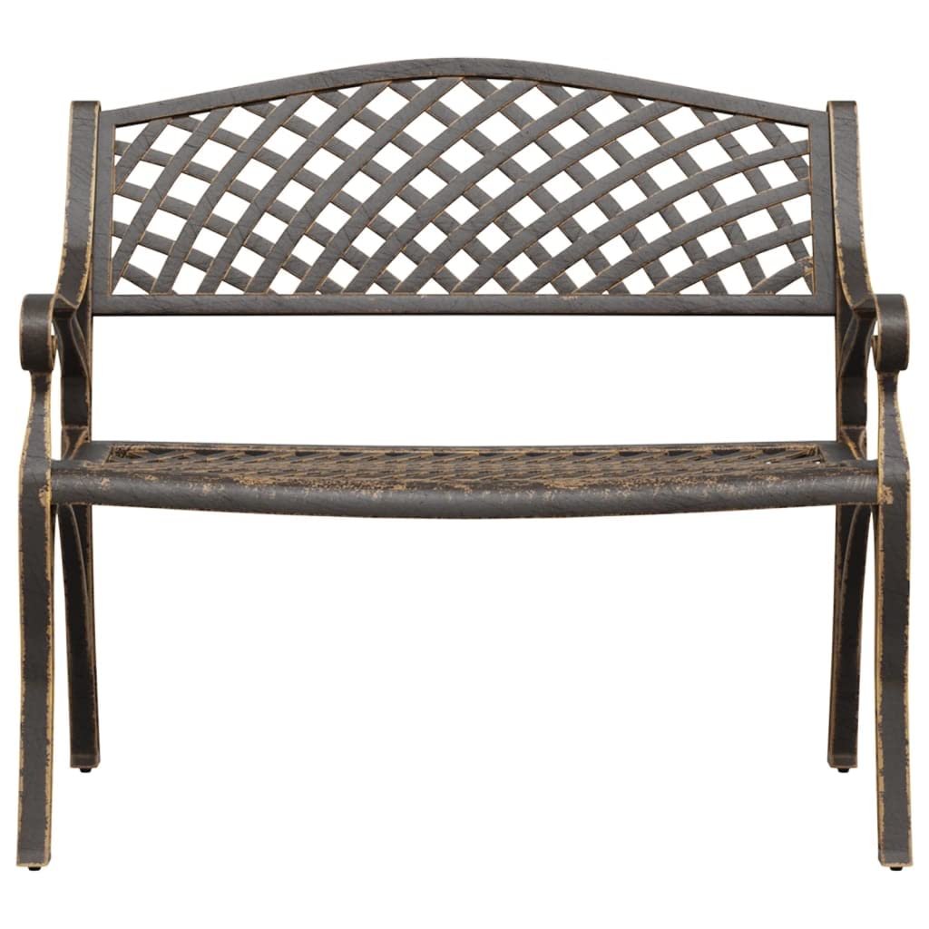 Cast Iron Metal Garden Bench with Antique Bronze Finish J31202