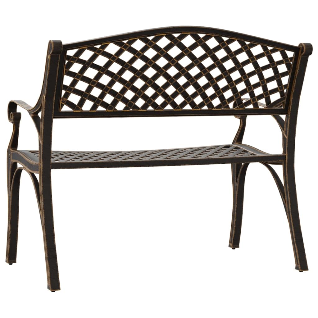 Cast Iron Metal Garden Bench with Antique Bronze Finish J31202
