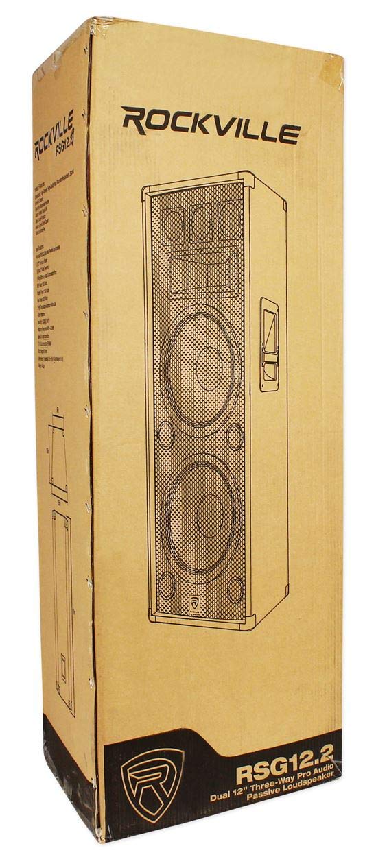 12" 2000W DJ PA Speaker Pair with Amplifier W44278