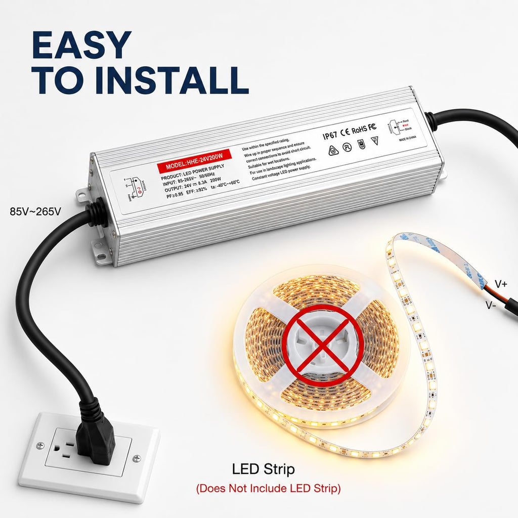 24V 200W IP67 Waterproof LED Power Supply U676047