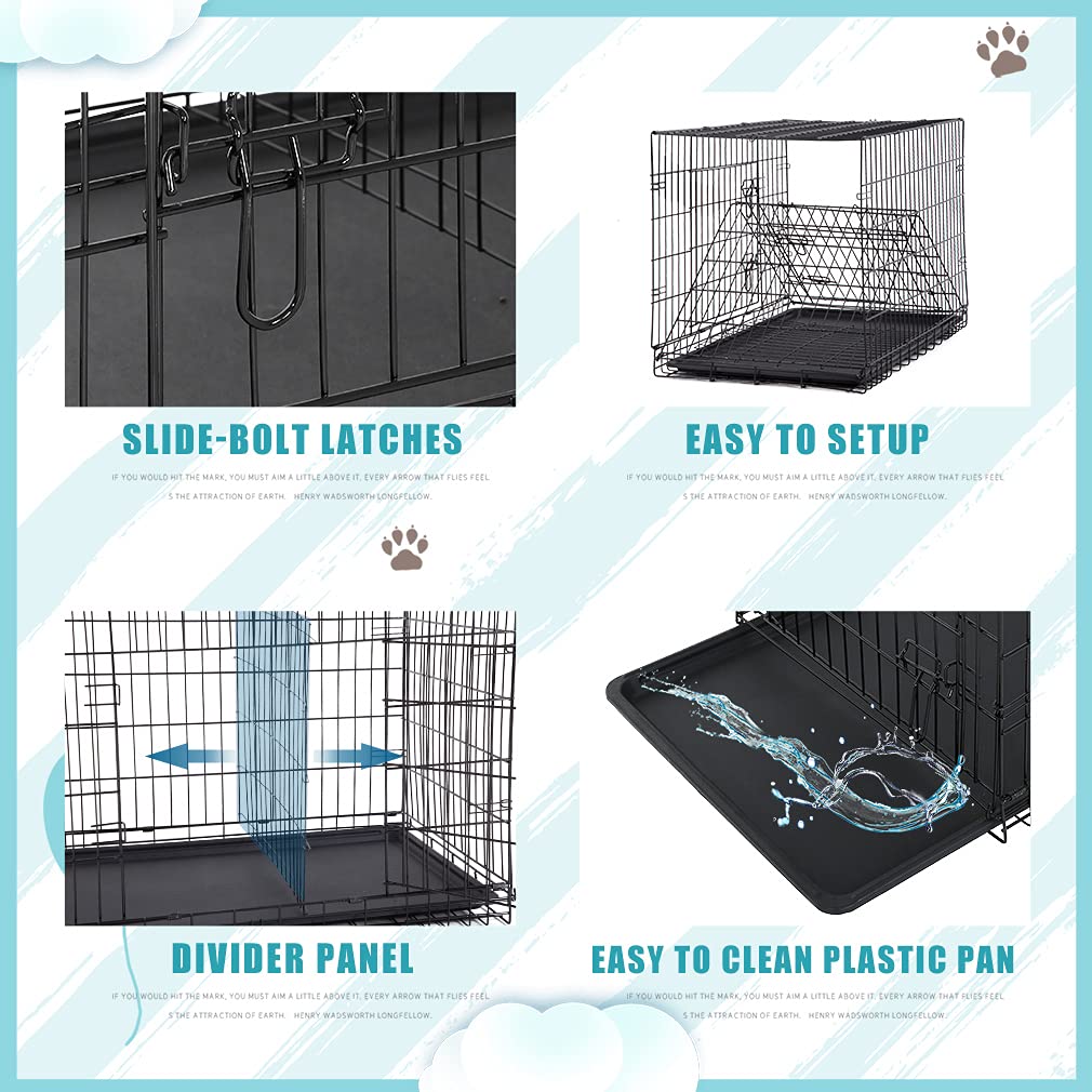 Black Metal Dog Crate Y7630