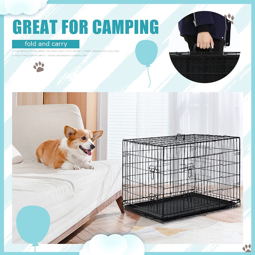 Black Metal Dog Crate Y7630