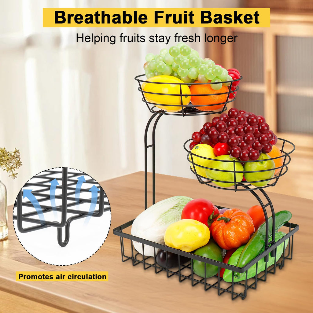 3 Tier Metal Fruit Vegetable Basket C7972