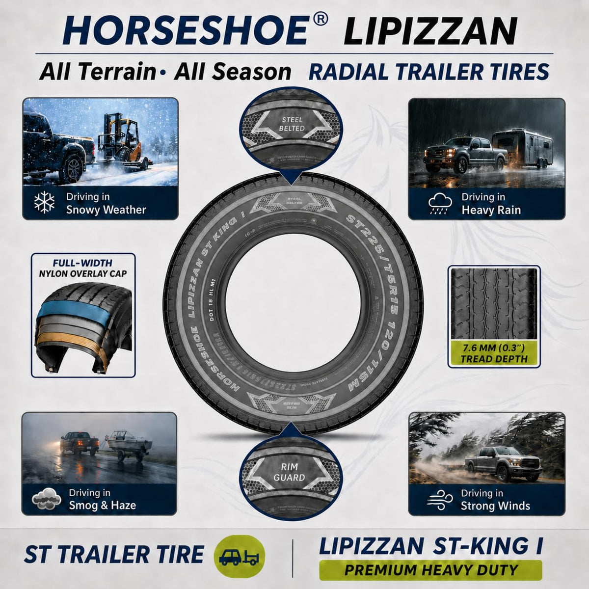 ST205/75R15 10-Ply Trailer Tires E35999
