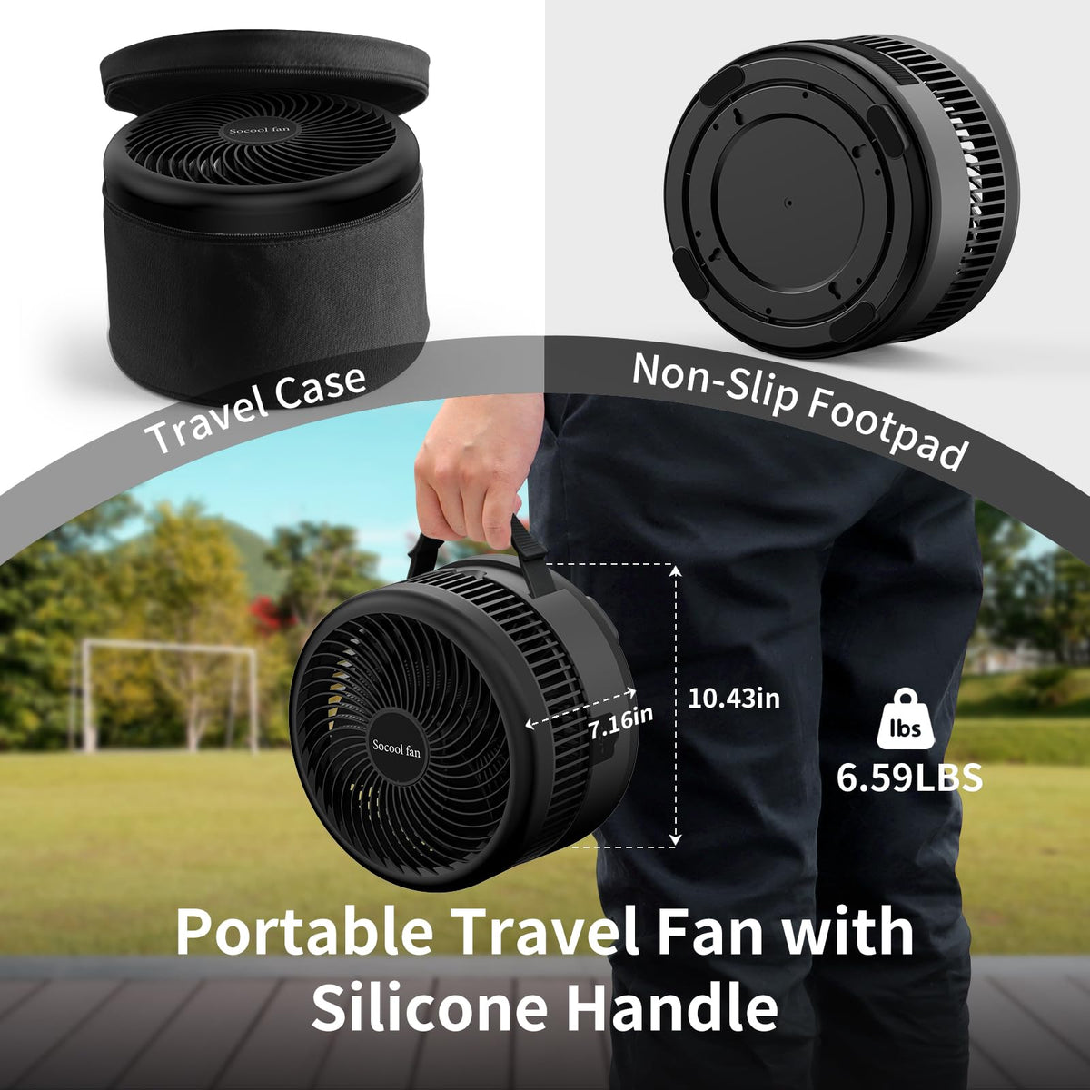 40000mAh Rechargeable Portable Fan with 8 Speed C422991