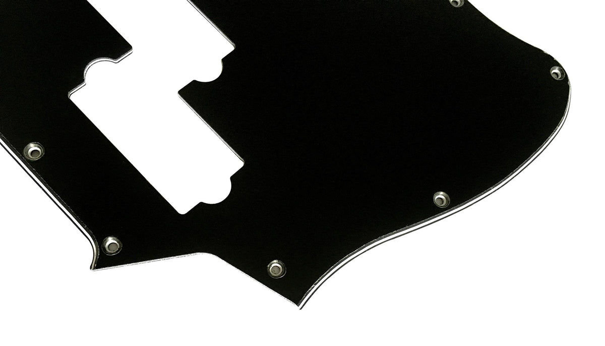 Black 3 Ply Short Scale Bass Guitar Pickguard Y584