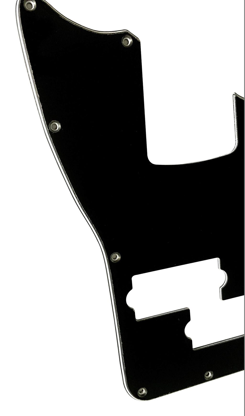 Black 3 Ply Short Scale Bass Guitar Pickguard Y584