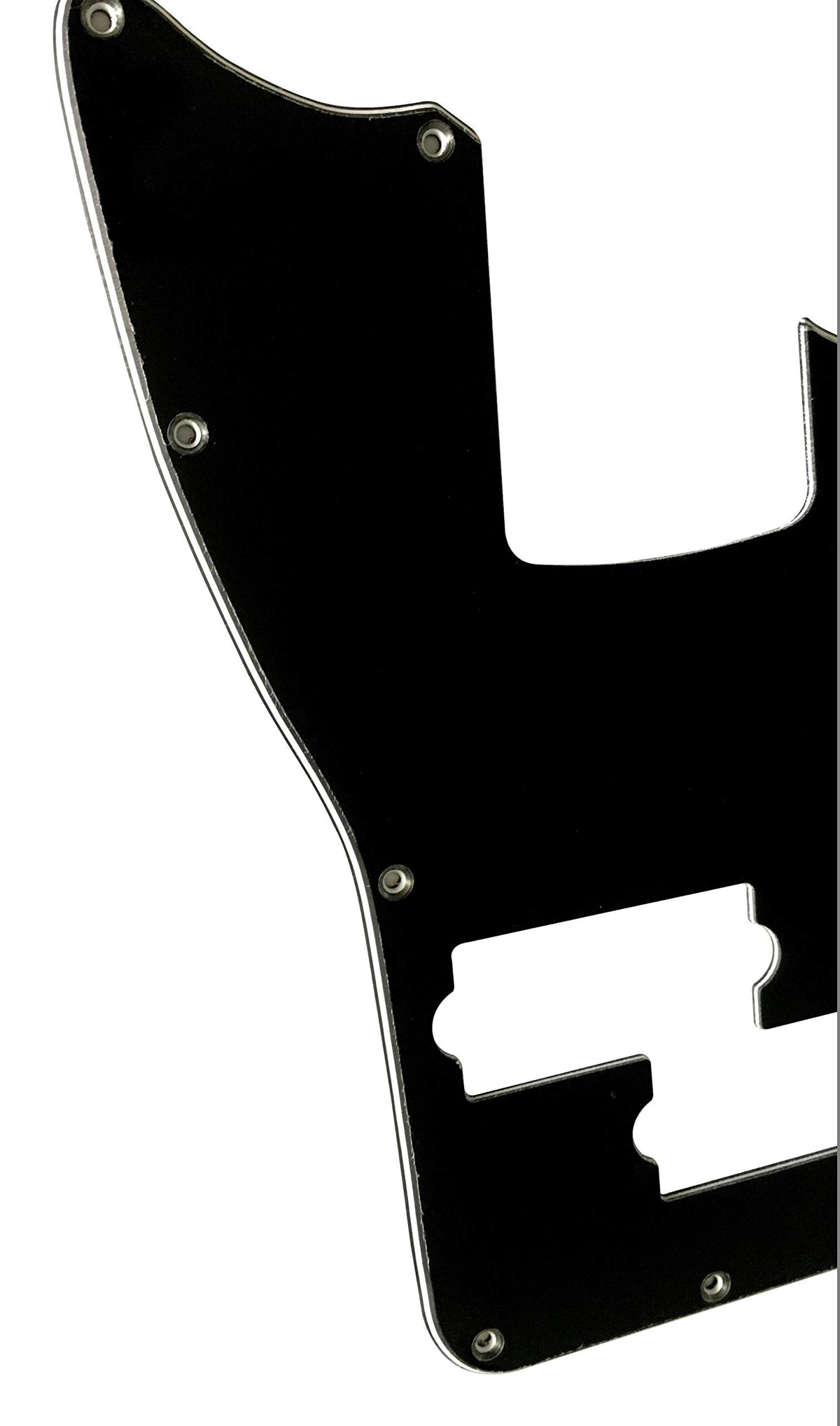 Black 3 Ply Short Scale Bass Guitar Pickguard Y584