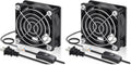 EC Cooling Fan 60mm x 60mm x 25mm AC 110V 240V Dual Ball Bearings Pack of 2 X550