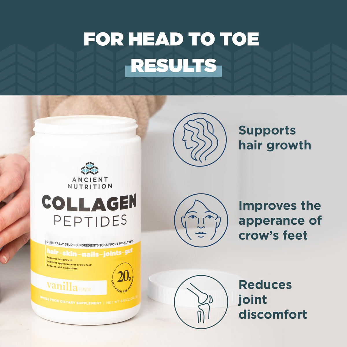 Hydrolyzed Collagen Peptides Powder Vanilla A462576