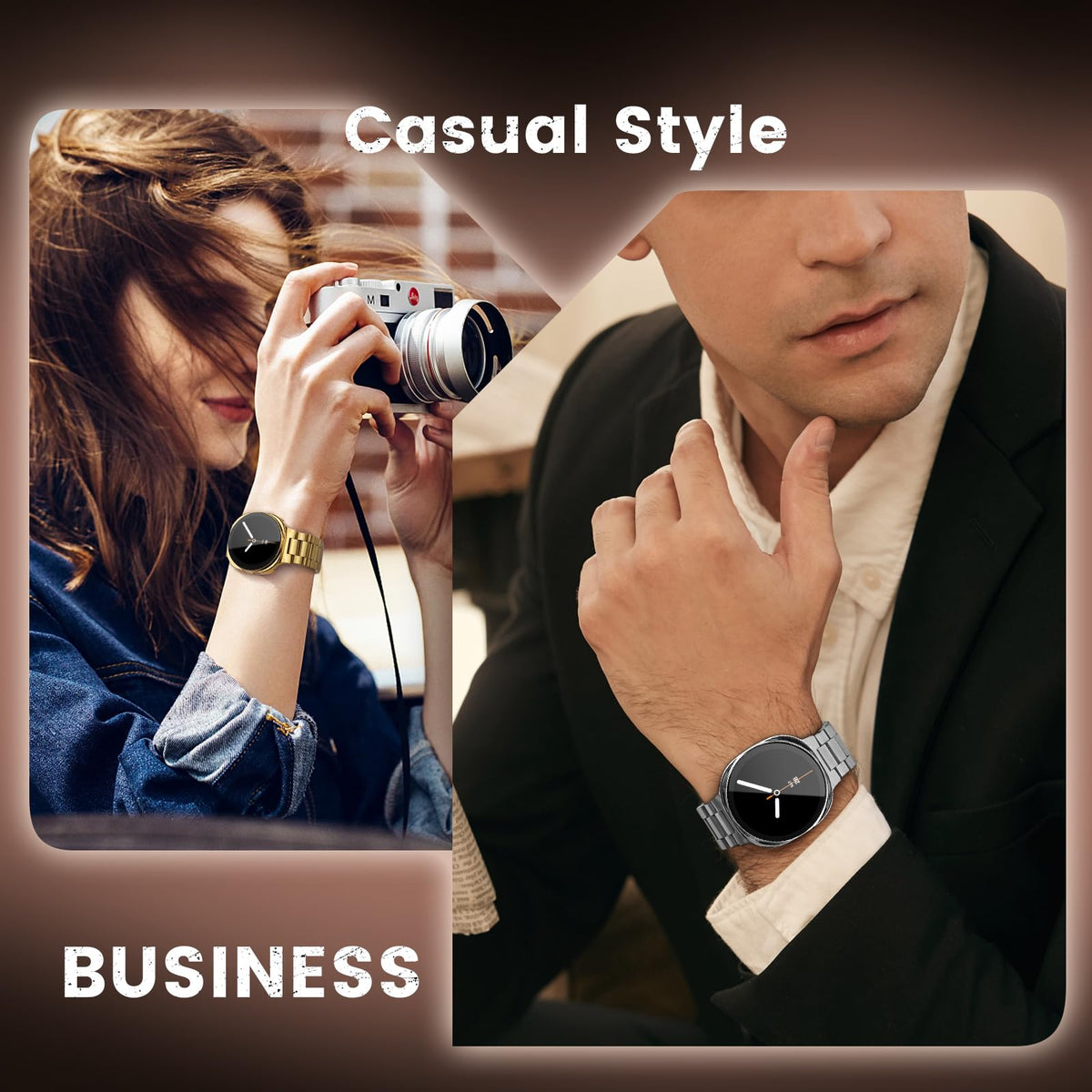 Stainless Steel Band and Case for Samsung Galaxy Watch 8 9 44mm 40mm Q792109