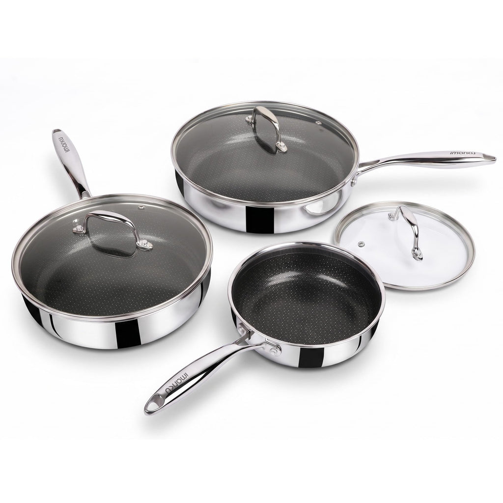 8, 10 and 12-Inch Non Stick Ceramic Frying Pans with Lids C5951